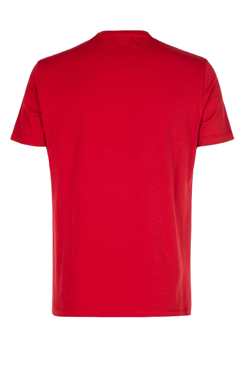 фото Красная футболка с принтом Dirk bikkembergs