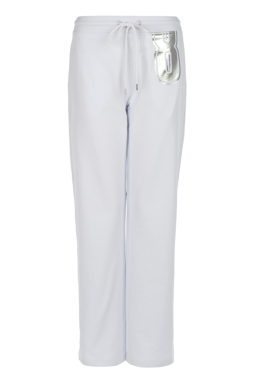 Белые спортивные брюки с принтом Bikkembergs. Цвет: белый