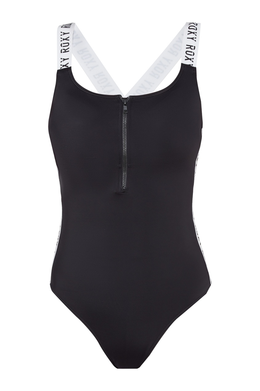 

Спортивный купальник с контрастными лямками, Черный