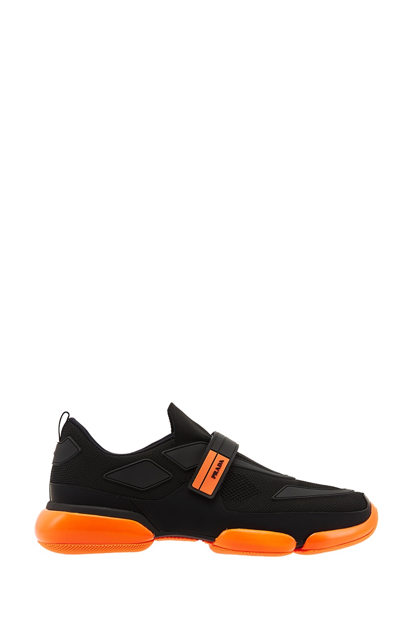 фото Оранжево-черные кроссовки Cloudbust Prada