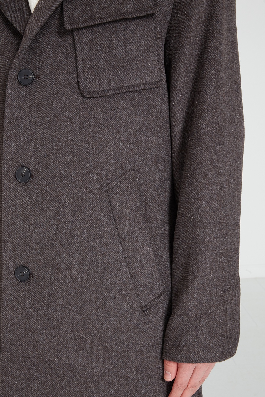 фото Шерстяное пальто с накладным карманом Tryyt