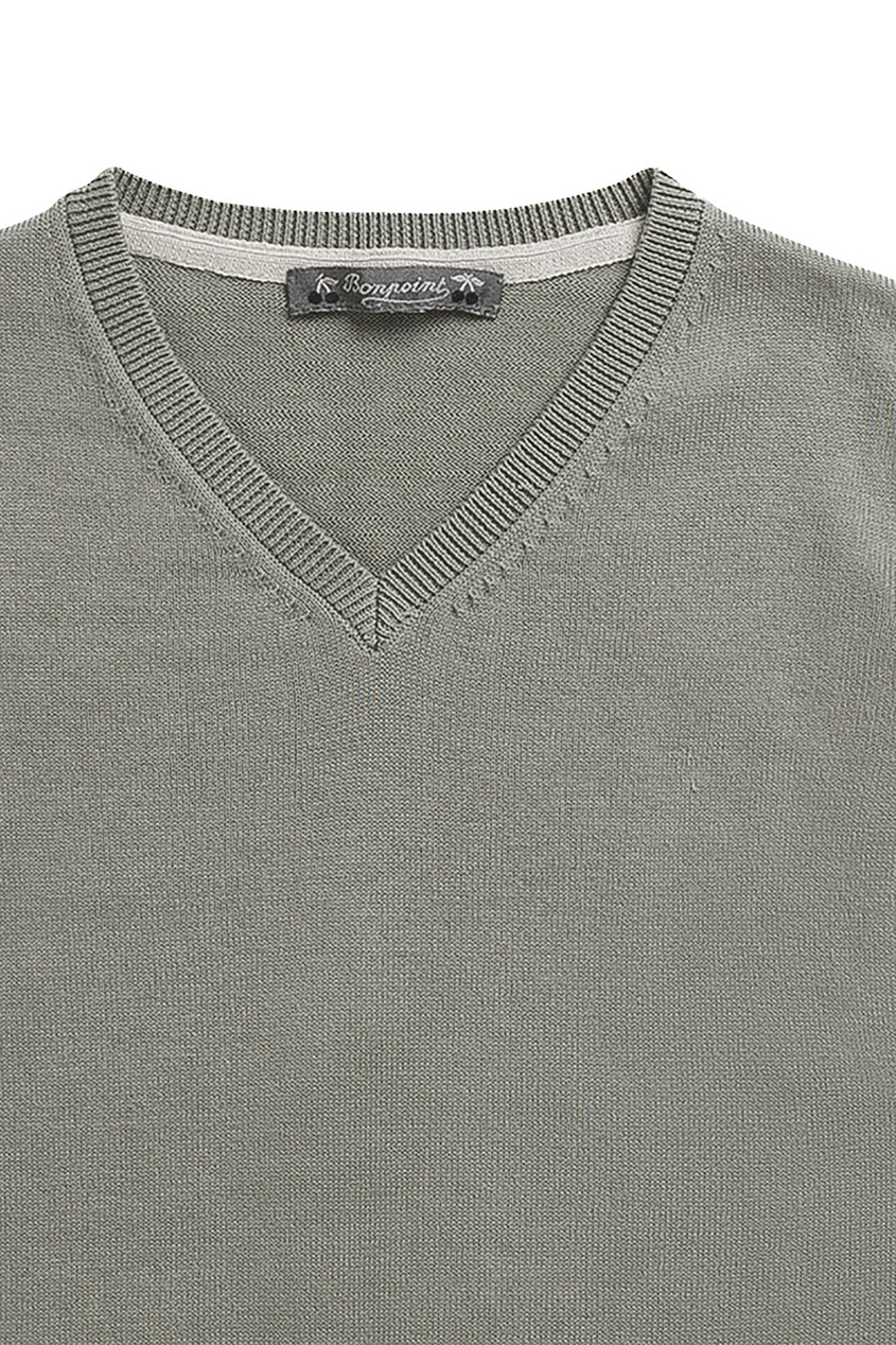 фото Бледно-зеленый пуловер bonpoint