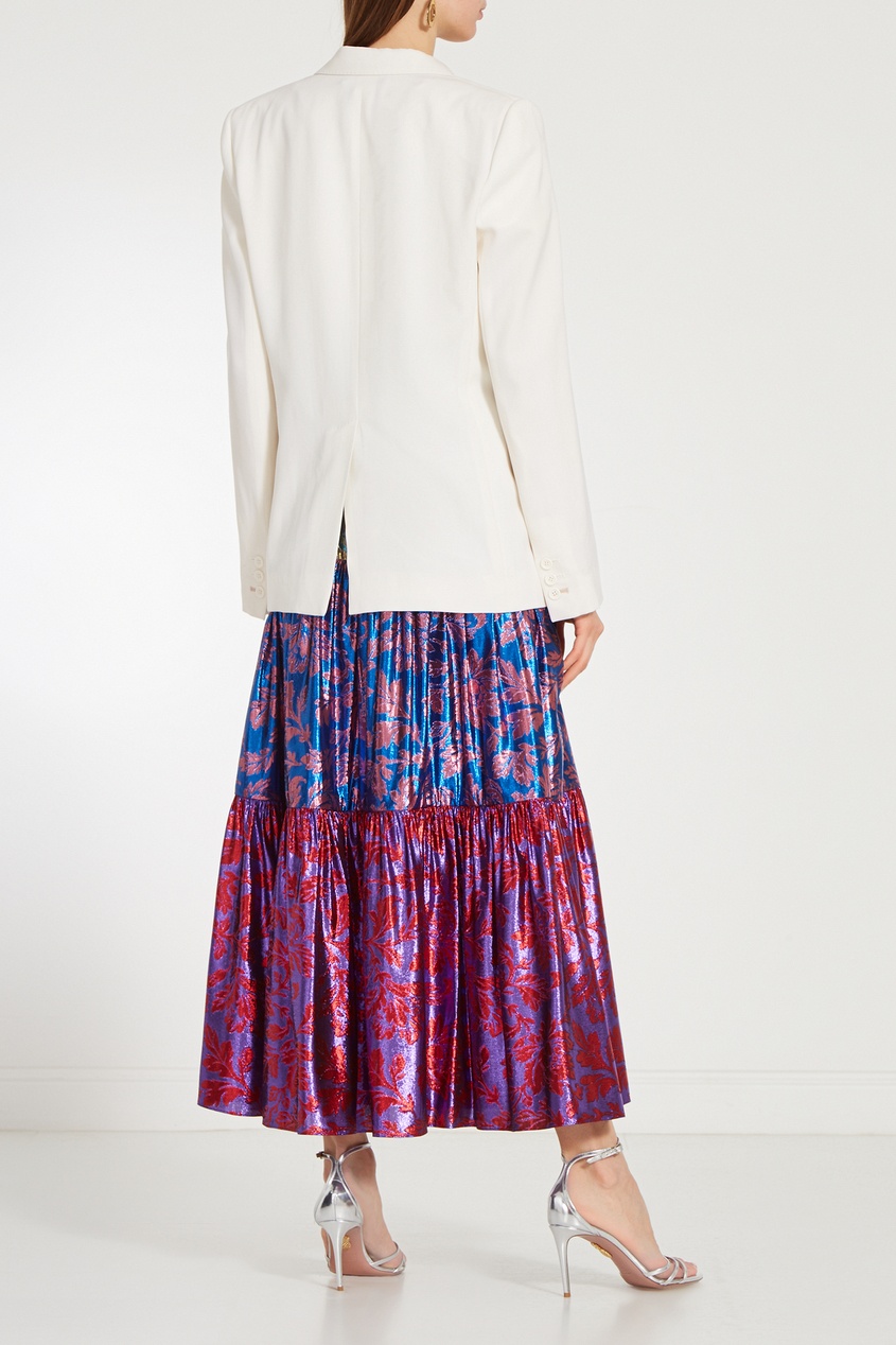 фото Ярусная юбка с цветочным мотивом Gucci