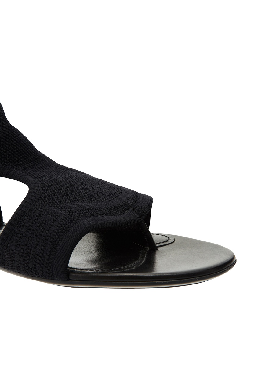 фото Текстильные сандалии с высокими манжетами prada