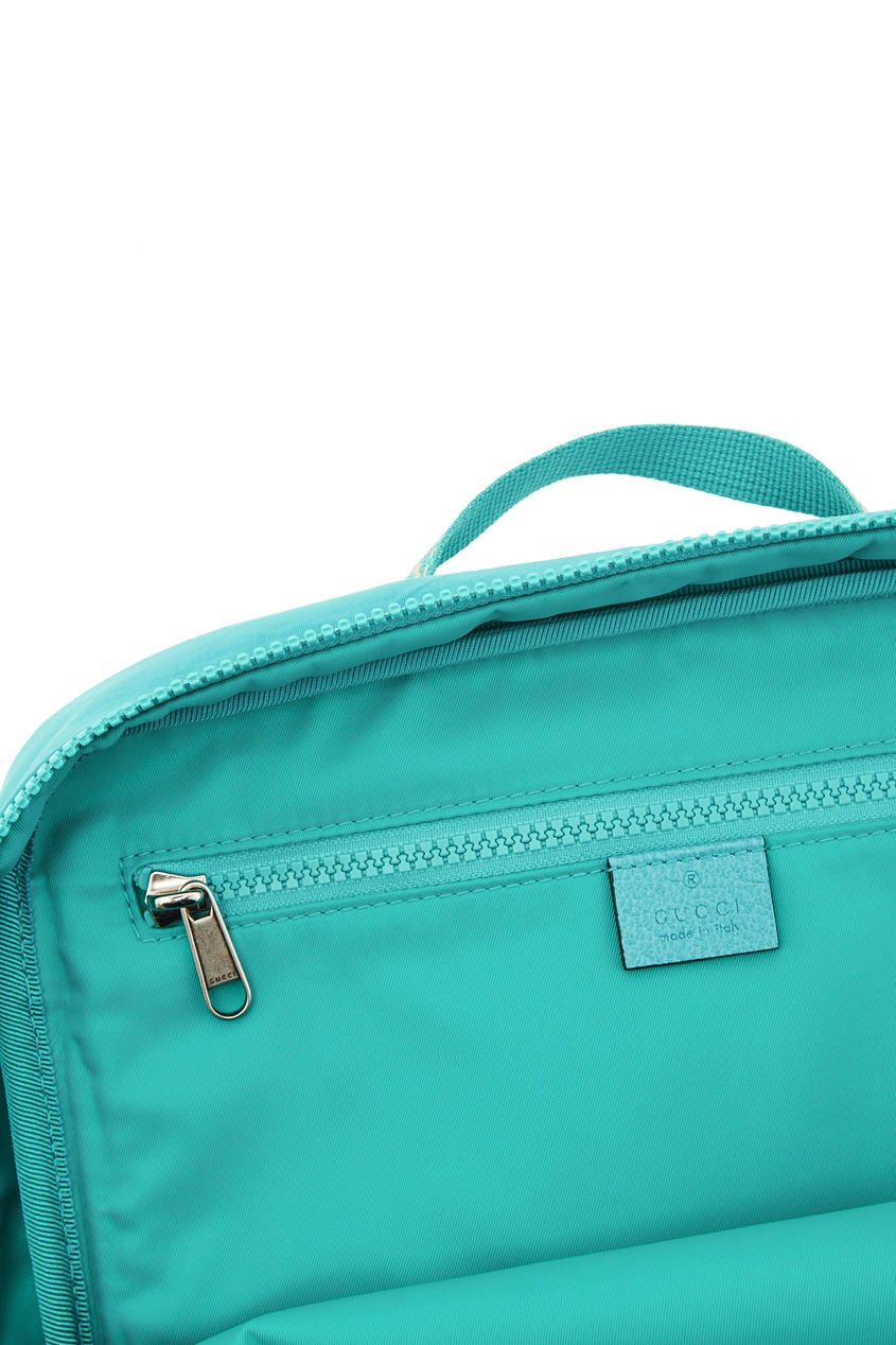 фото Голубой рюкзак с аппликацией gucci