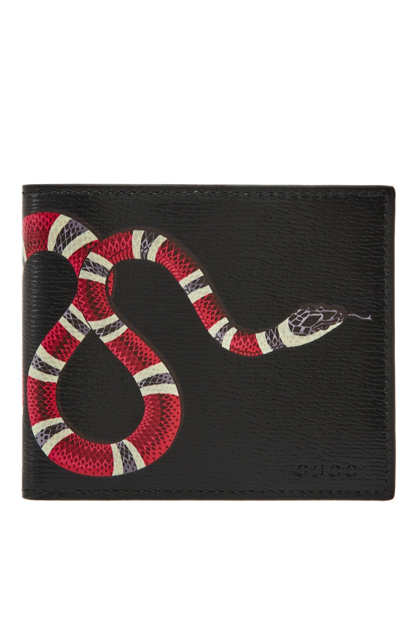 фото Кошелек с принтом Kingsnake Gucci man