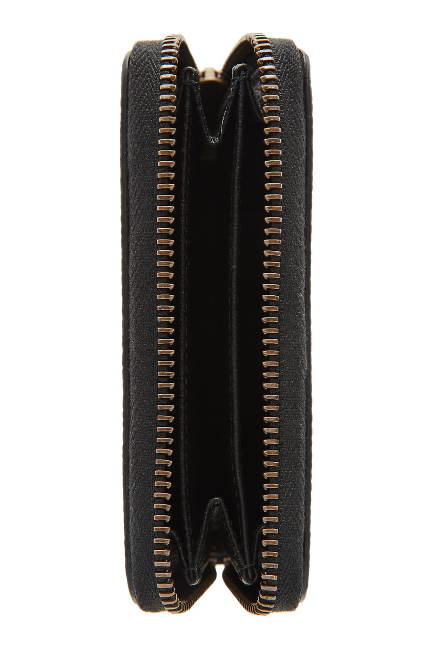 фото Черный кожаный кошелек с логотипом gucci