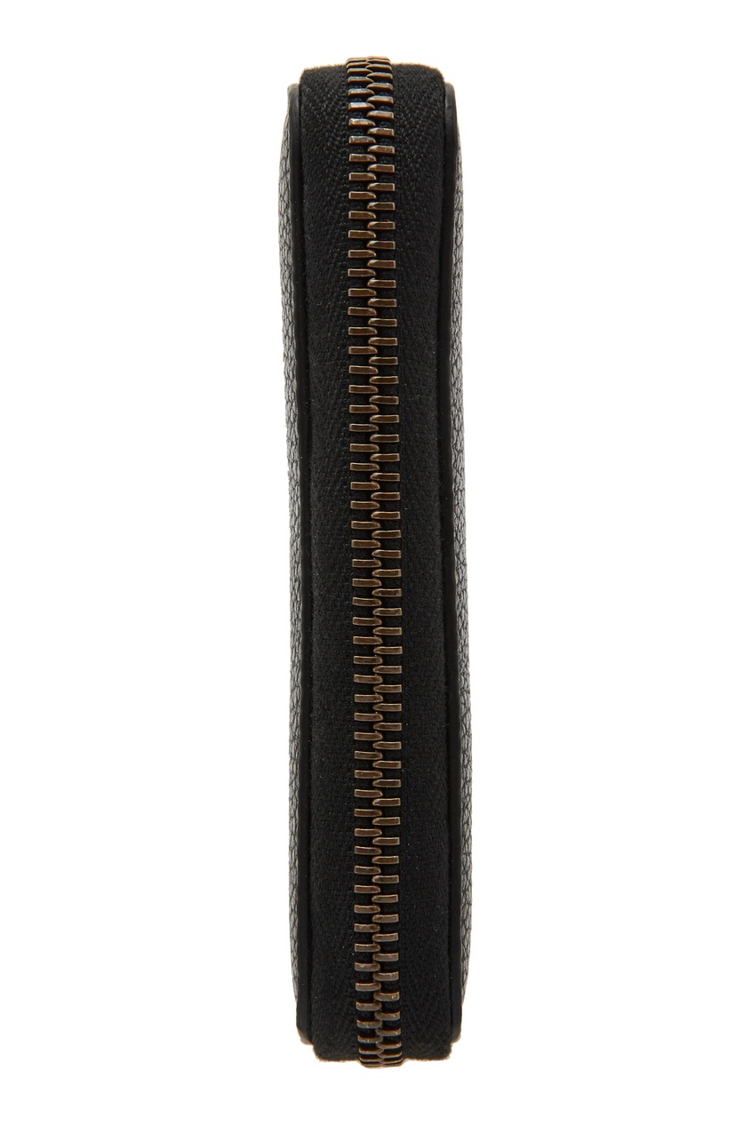 фото Черный кожаный кошелек с логотипом gucci