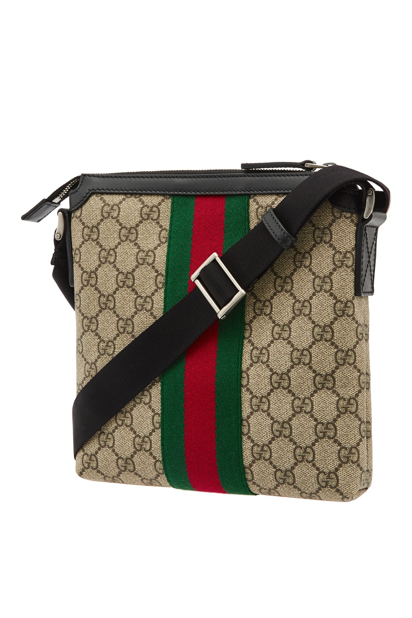 фото Бежевая сумка с отделкой Gucci man