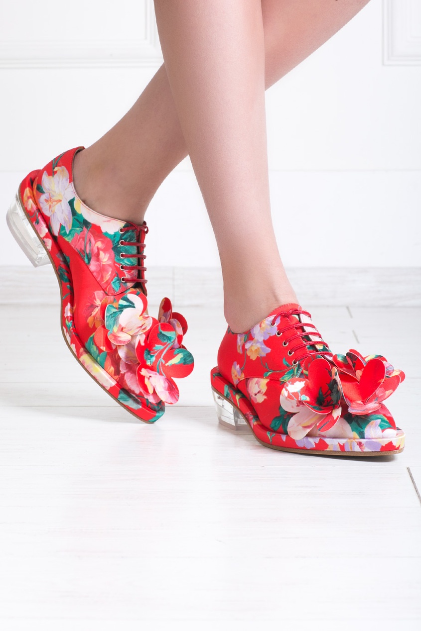 фото Ботинки с цветочным принтом Simone rocha