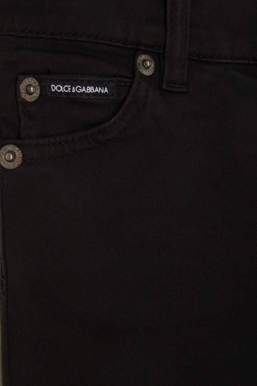 фото Зауженные черные джинсы dolce&gabbana