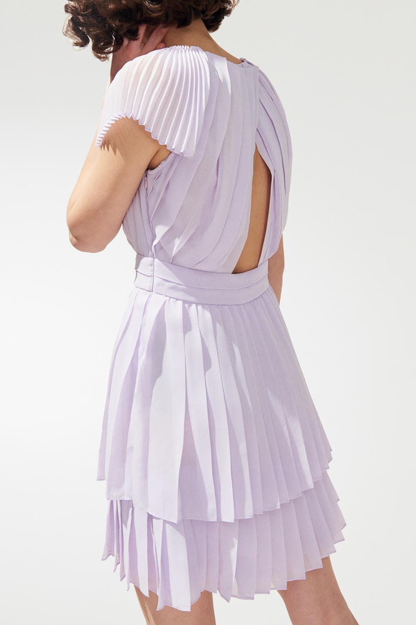фото Сиреневое платье с плиссировкой claudie pierlot