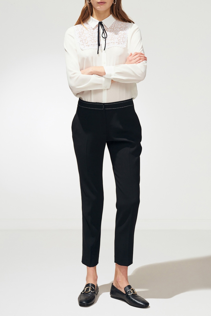 фото Черные брюки с контрастной отделкой claudie pierlot