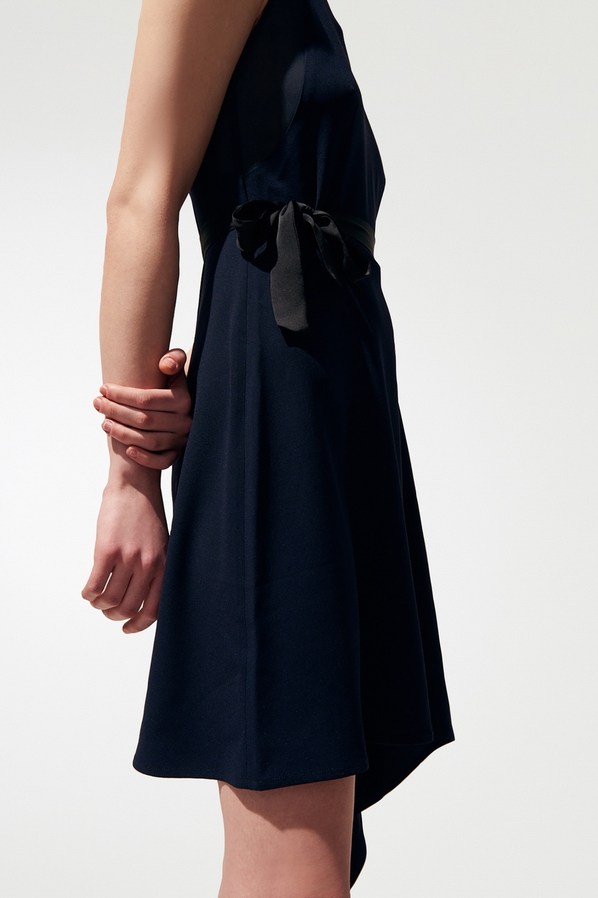 фото Синее платье с асимметричным подолом claudie pierlot