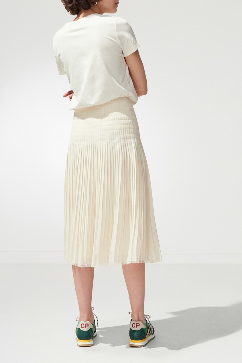 фото Белая юбка с плиссировкой claudie pierlot
