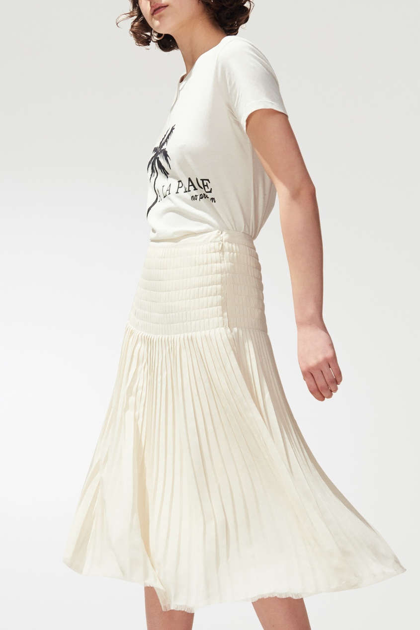 фото Белая юбка с плиссировкой claudie pierlot