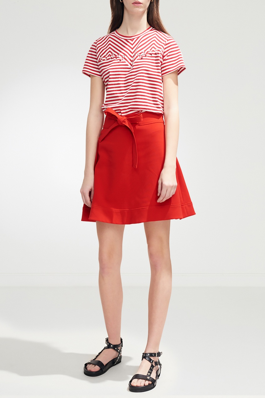 фото Красная юбка с завязкой Claudie pierlot