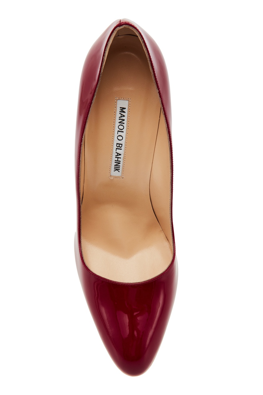 фото Бордовые лакированные туфли bbr 105 manolo blahnik