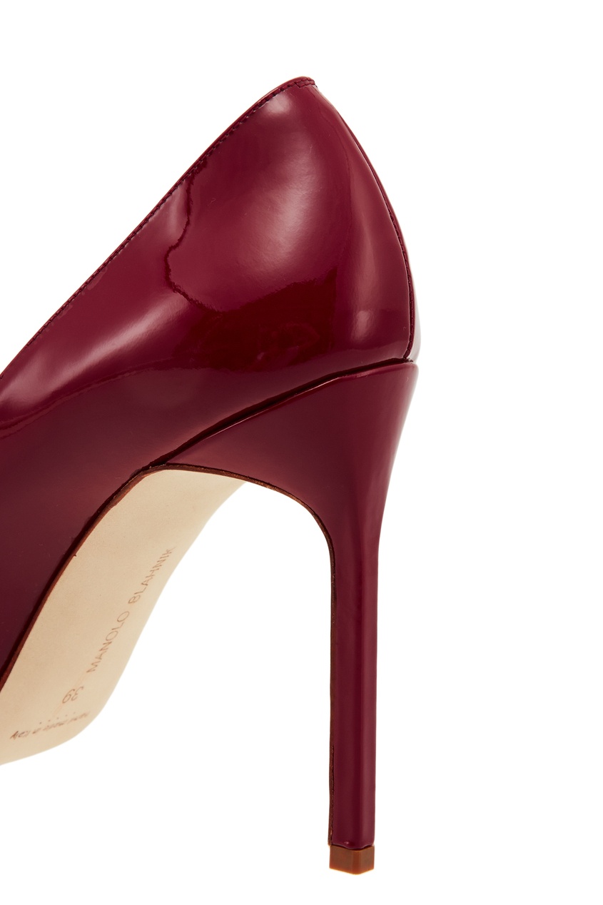 фото Бордовые лакированные туфли bbr 105 manolo blahnik