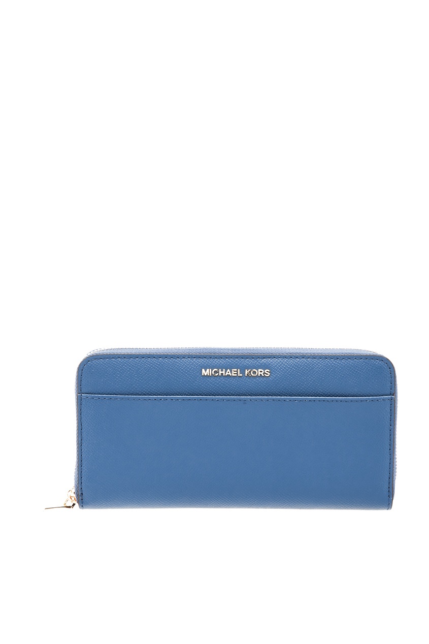 Синий кожаный бумажник от Michael Michael Kors