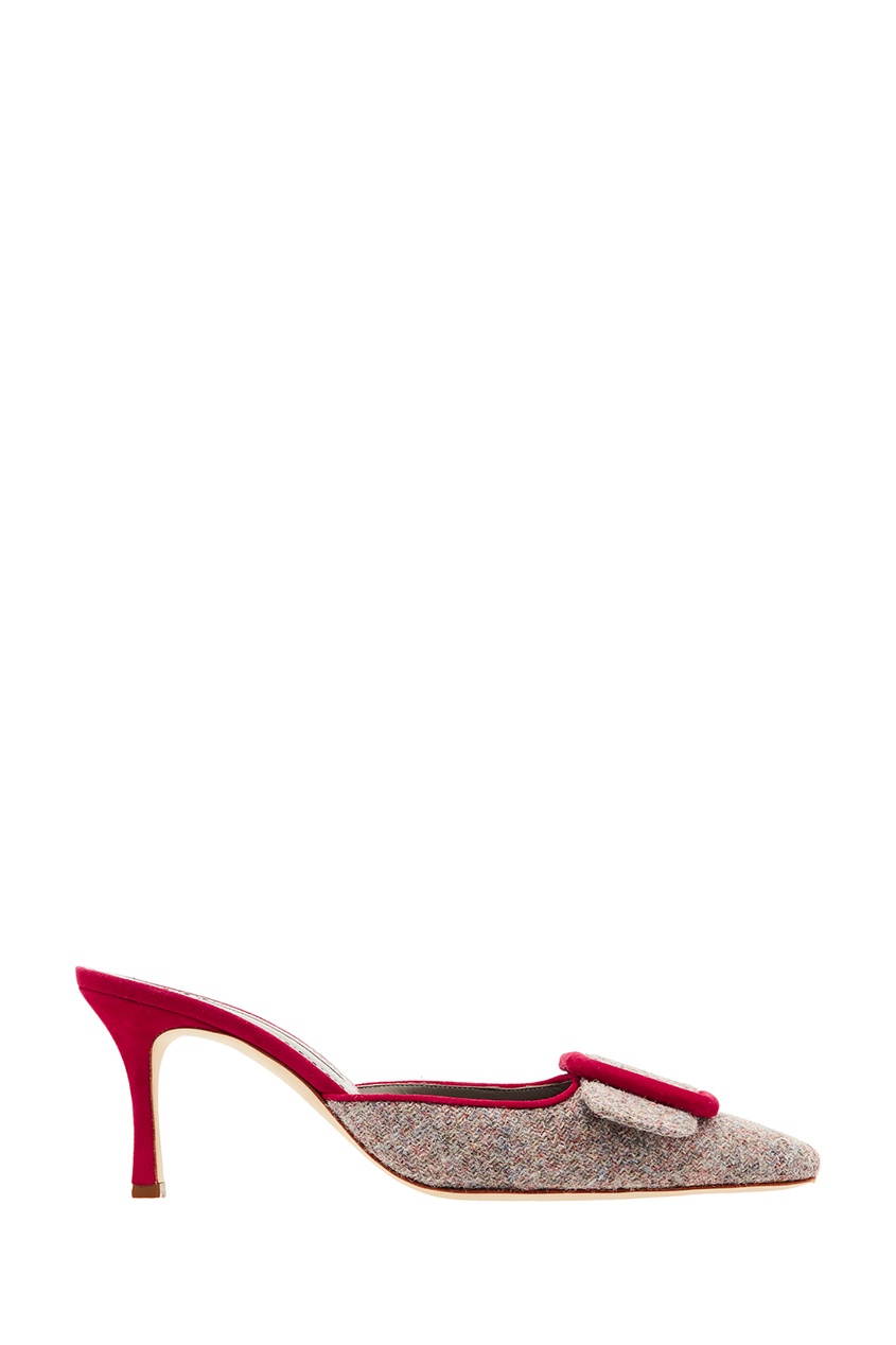 фото Серые мюли Maysale Manolo blahnik