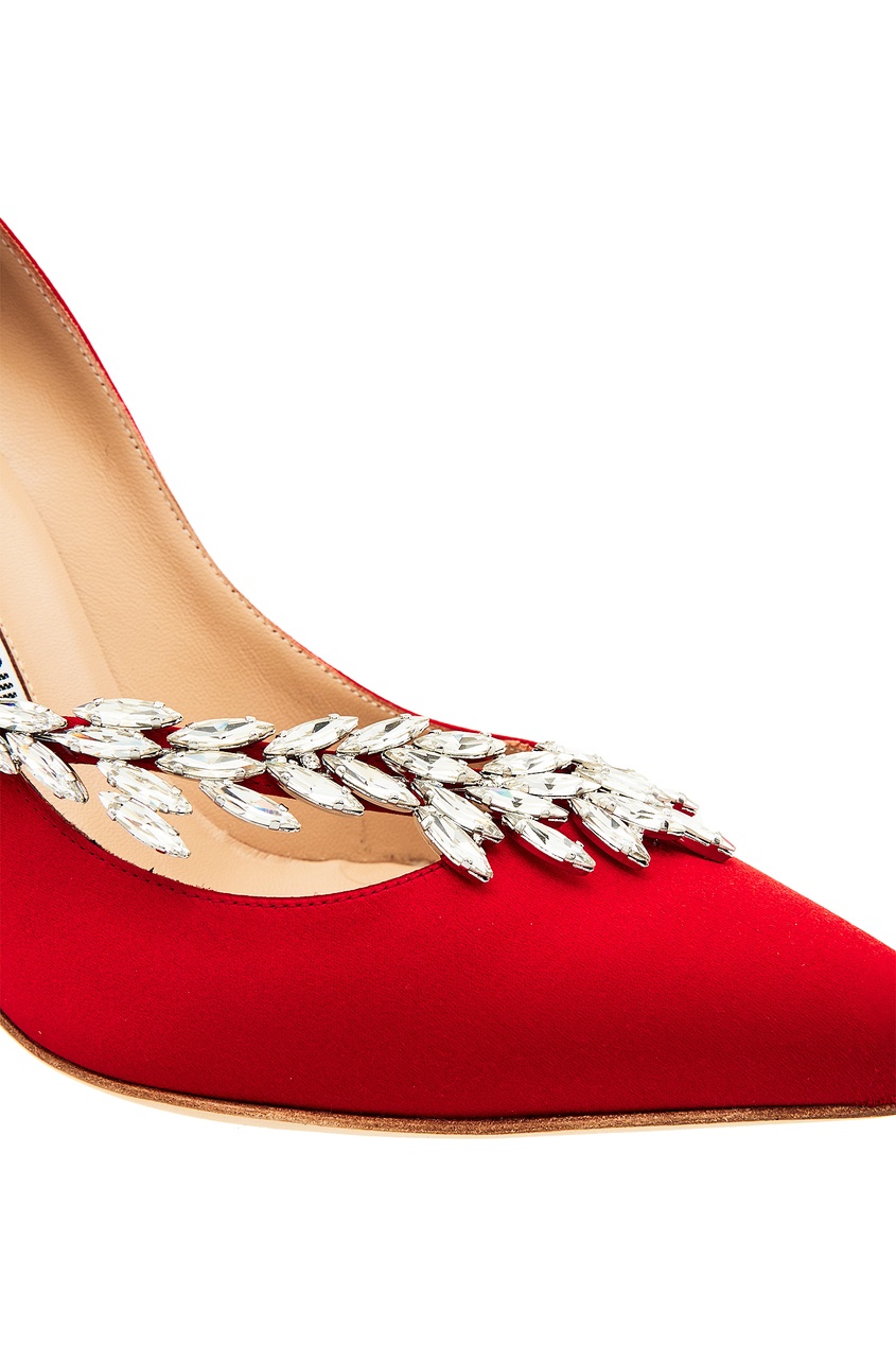 фото Красные туфли с кристаллами nadira 105 manolo blahnik