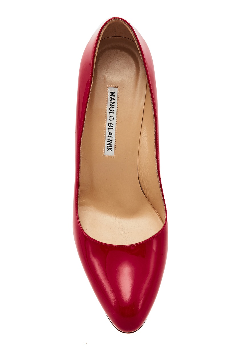 фото Красные лакированные туфли bbr 70 manolo blahnik