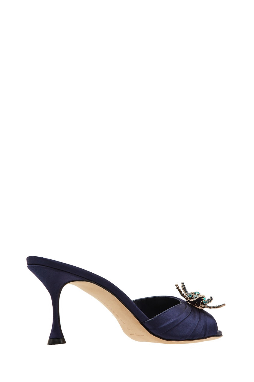 фото Фиолетовые мюли Igura с отделкой Manolo blahnik