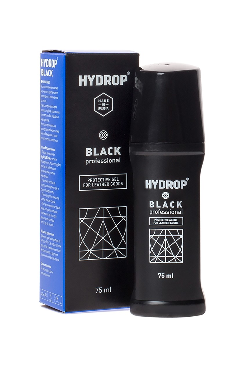 фото Hydrop Black - водоотталкивающее покрытие для изделий из гладкой черной кожи