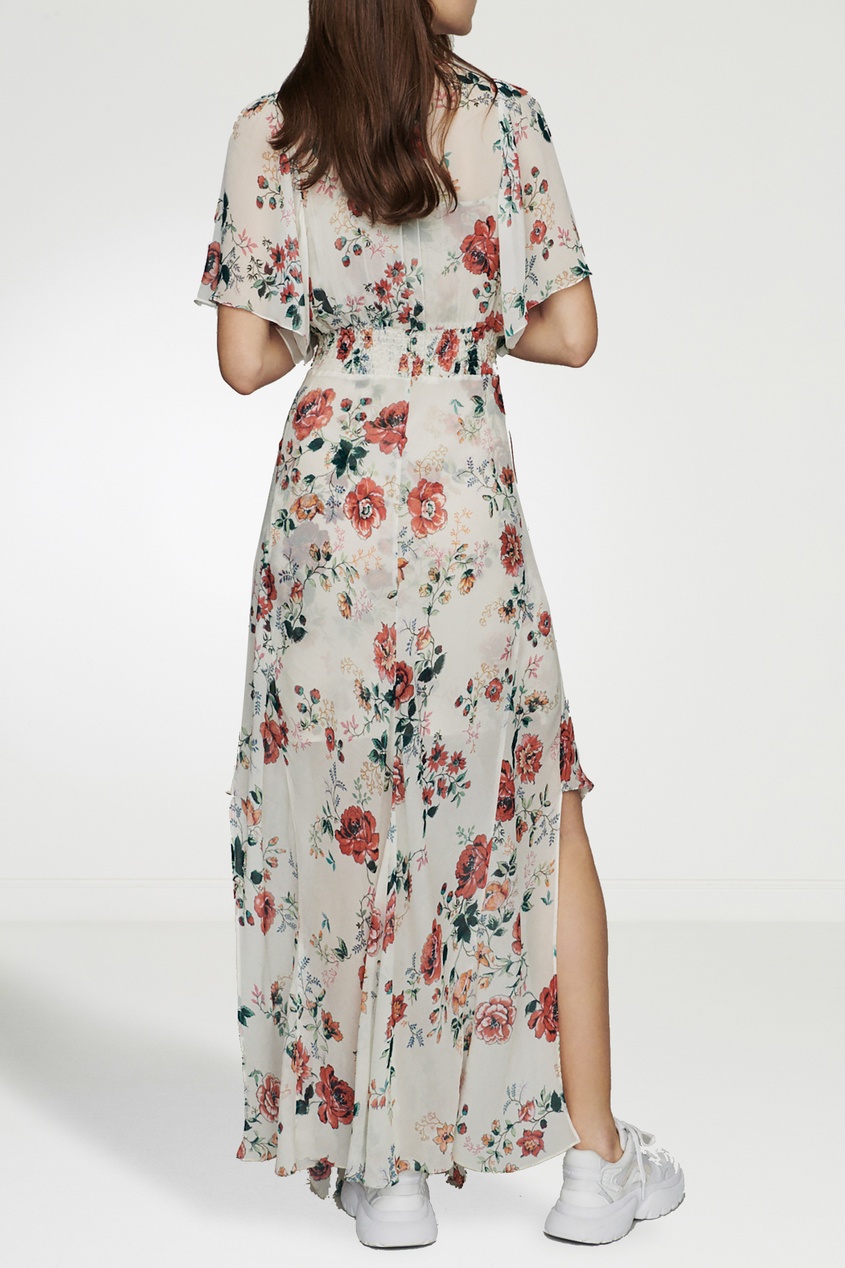 фото Летящее платье с цветочным принтом maje