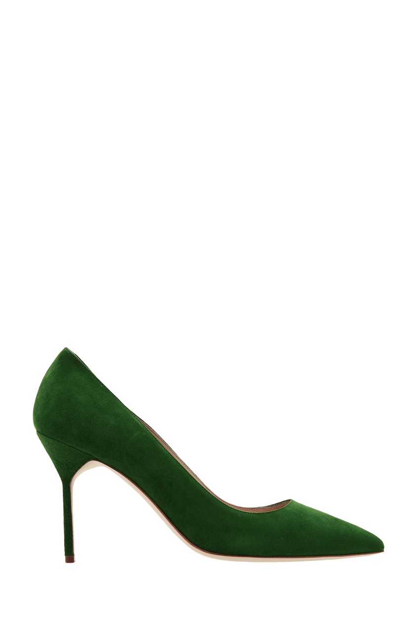 фото Зеленые замшевые туфли BB Manolo blahnik