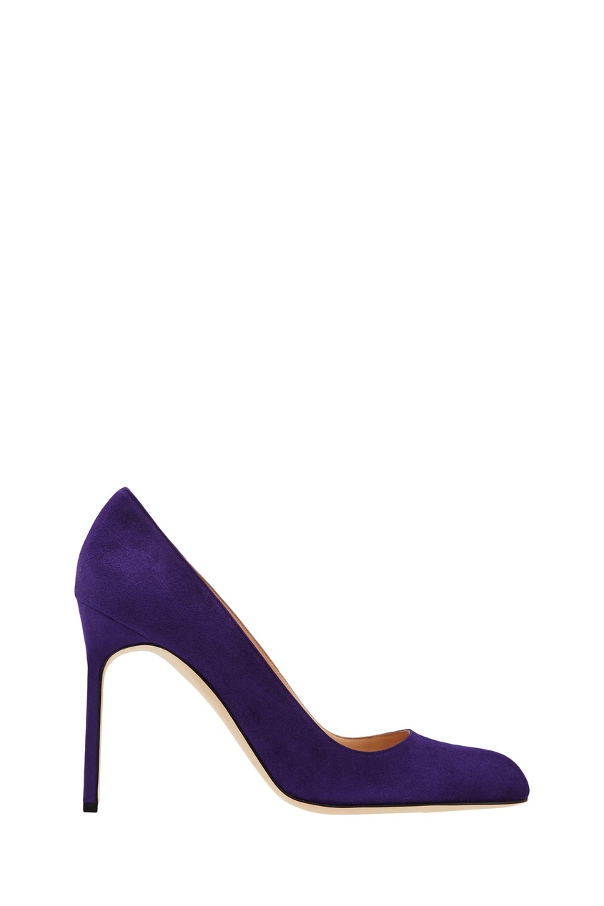 фото Фиолетовые замшевые туфли bbr 105 manolo blahnik