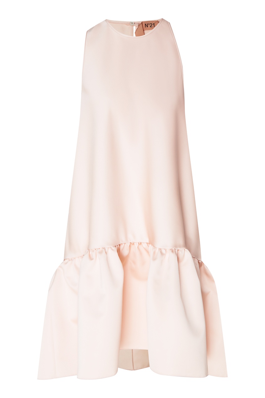 фото Платье цвета чайной розы с оборкой no.21