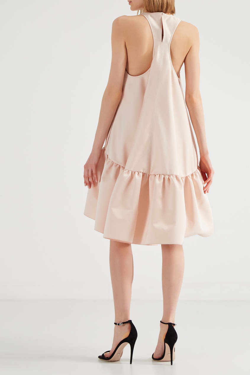 фото Платье цвета чайной розы с оборкой no.21