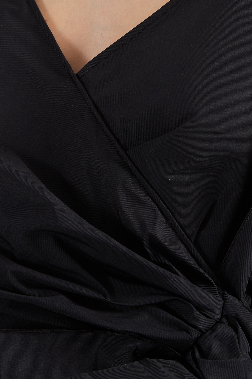 фото Черное платье мини с объемным бантом no.21