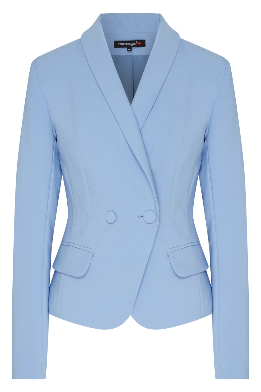 Пиджак голубого цвета