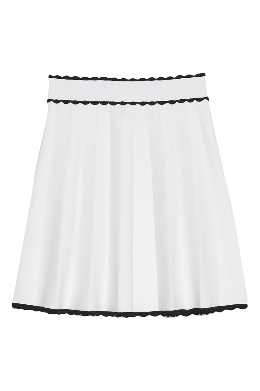 фото Белая юбка с контрастной отделкой sandro