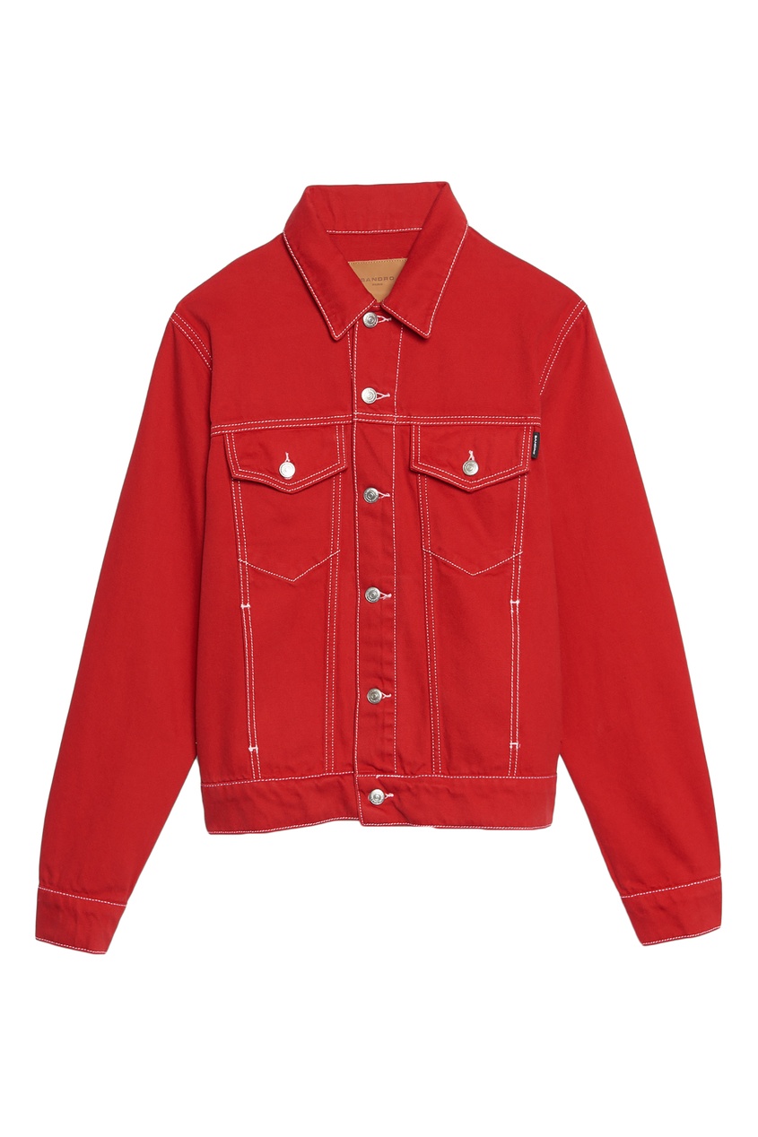 фото Красная джинсовая куртка sandro