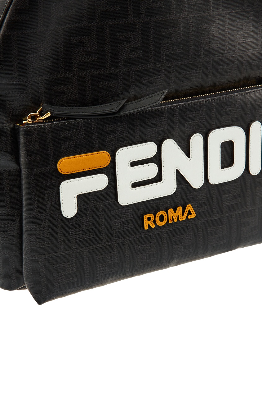 фото Черный рюкзак с монограммами ff Fendi