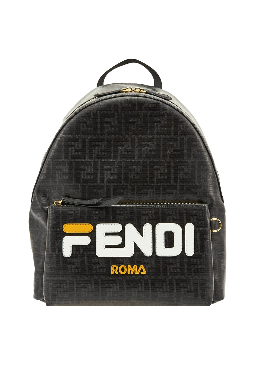 фото Черный рюкзак с монограммами FF Fendi