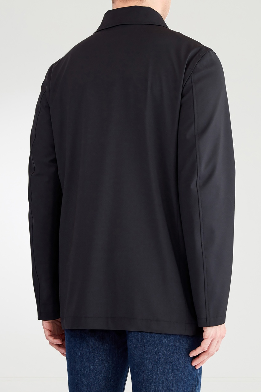 фото Черная куртка с отложным воротником Canali