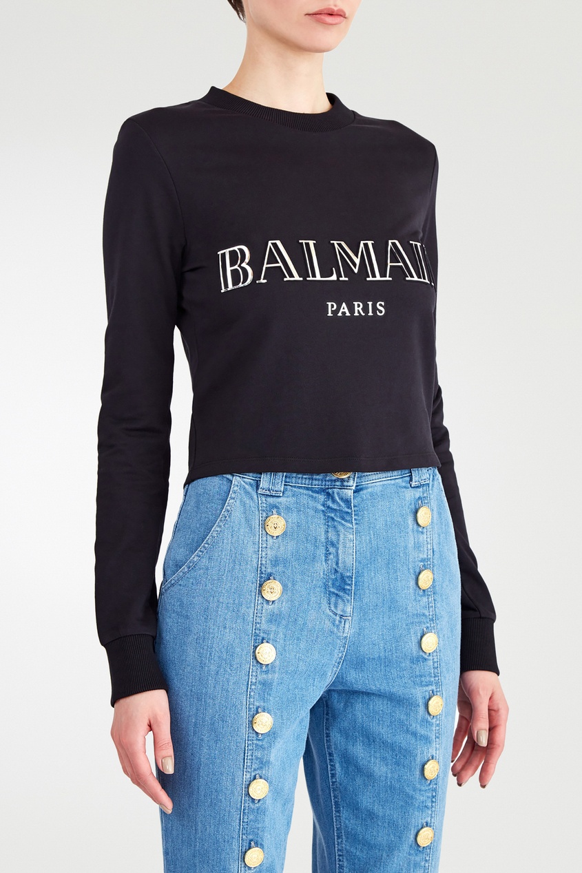 фото Худи с логотипами balmain