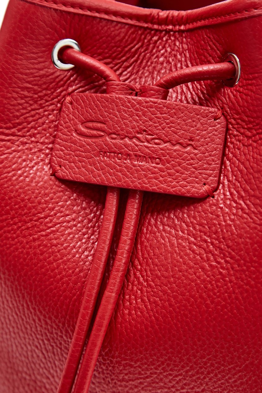 фото Красная сумка-торба santoni