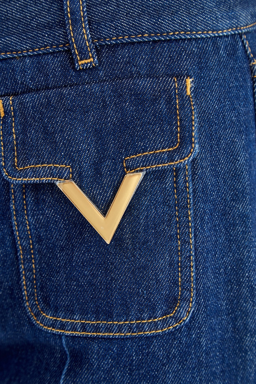 фото Синие джинсы с отделкой Valentino