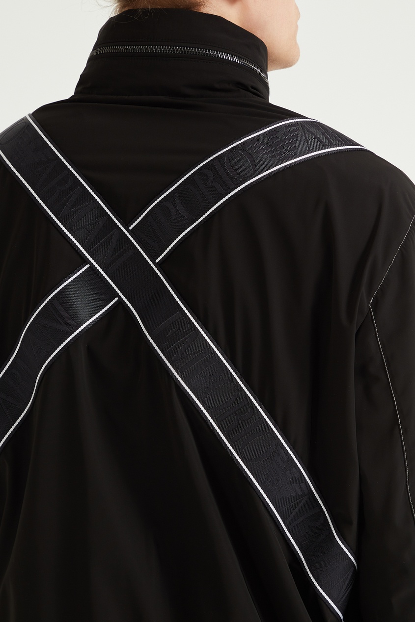 фото Черная куртка с контрастной отделкой Emporio armani