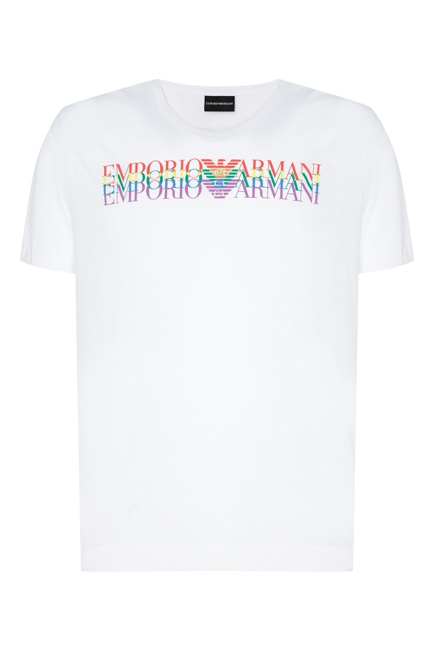 

Белая футболка с принтом, Multicolor