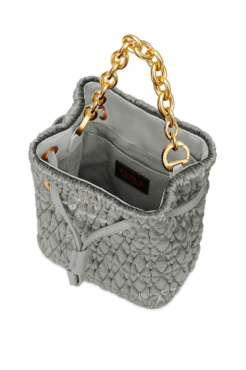 фото Серебристая сумка stasy cometa furla