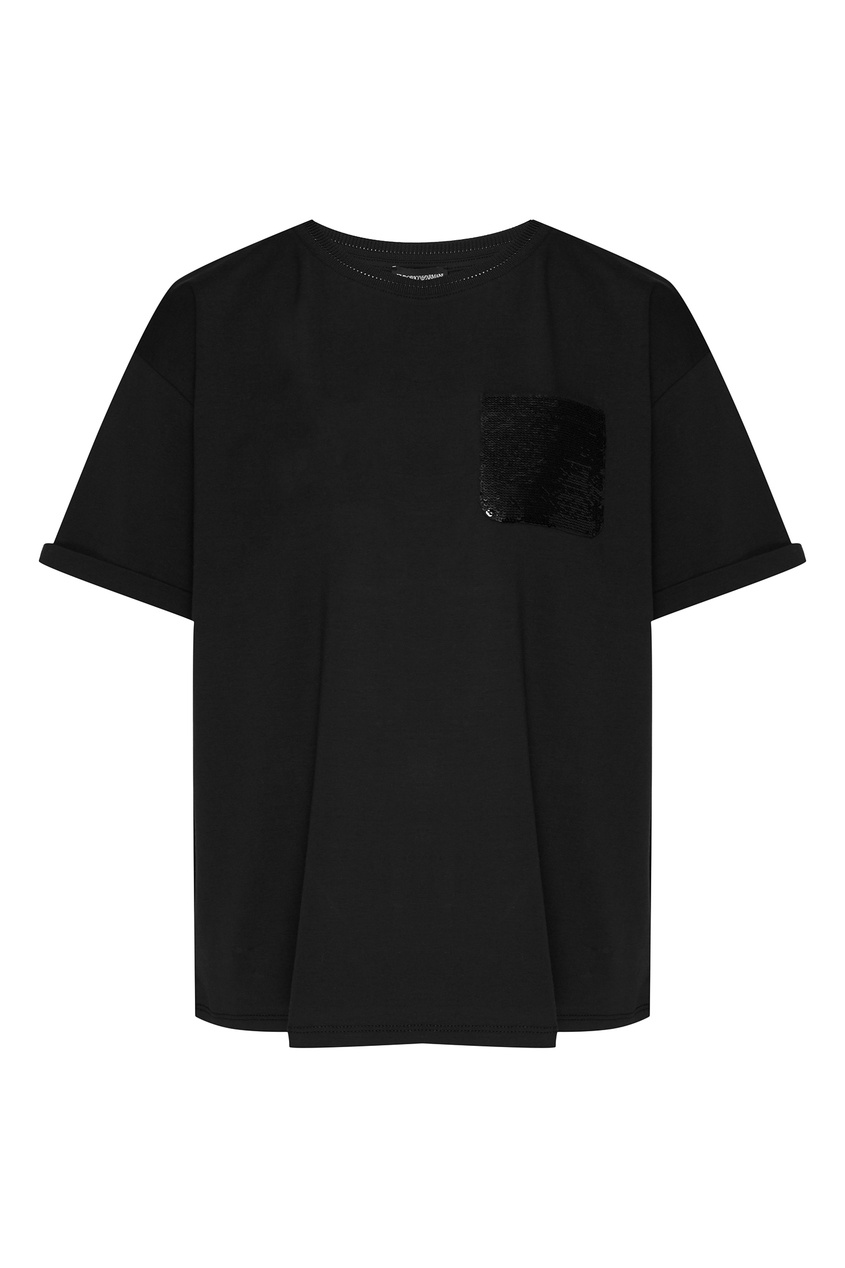 

Черная футболка oversize, Черный