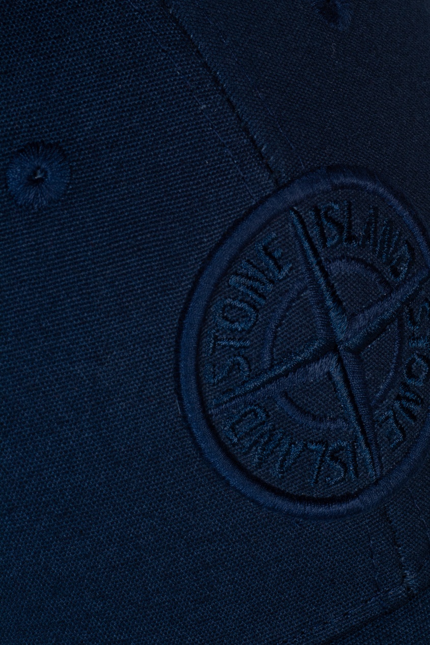 фото Синяя бейсболка с логотипом stone island