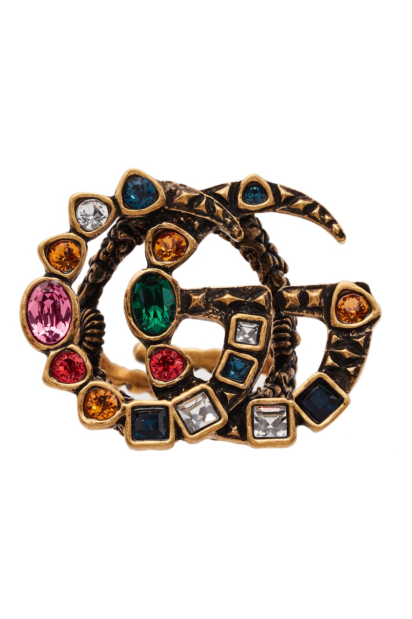 фото Кольцо GG с разноцветными кристаллами Gucci